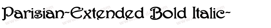 Parisian-Extended Bold Italic字体转换
